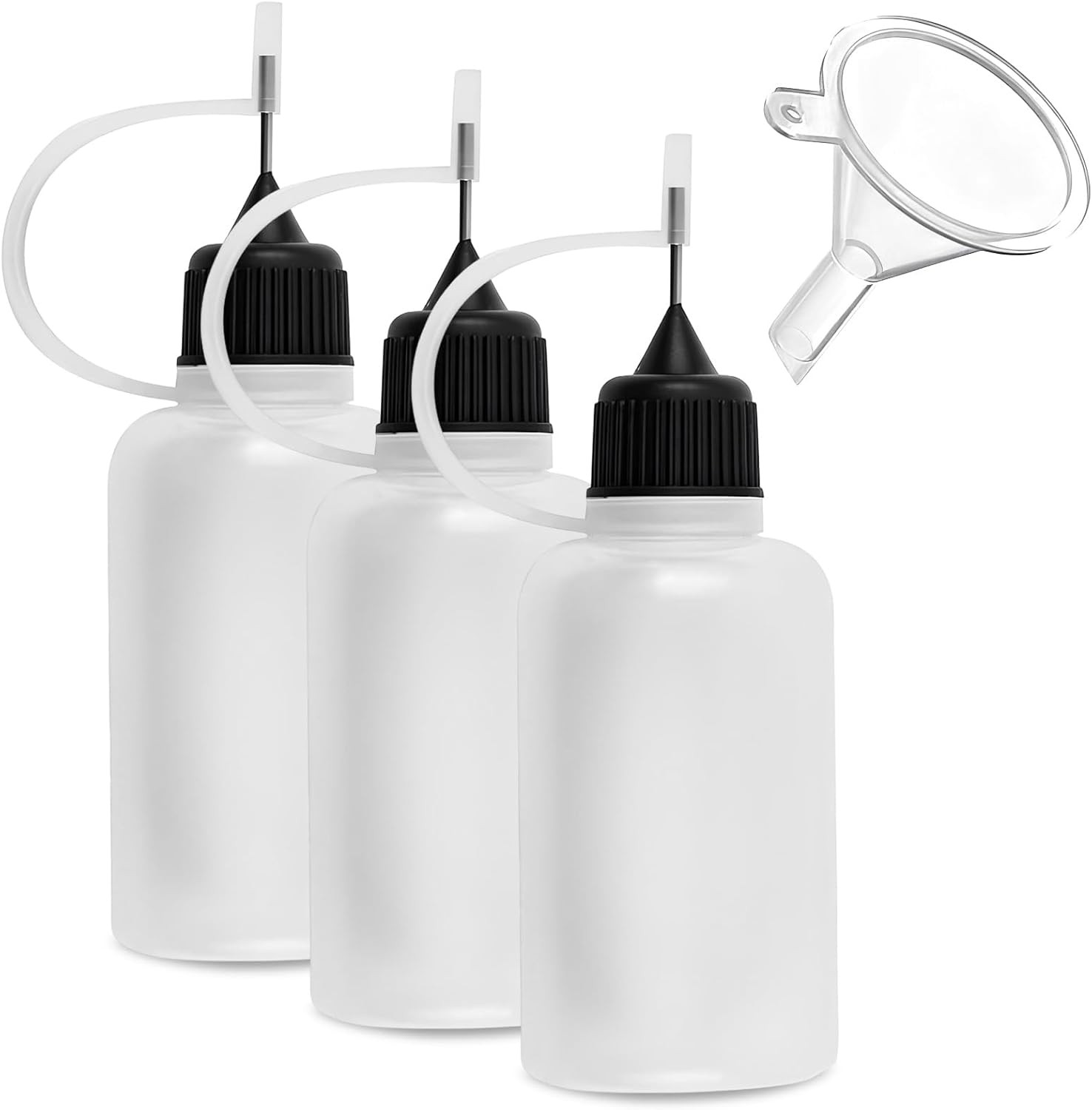 3PCS Needle Tip Glue Bottle, 30ML Precision Tip Applicator Dispenser Bottles wit