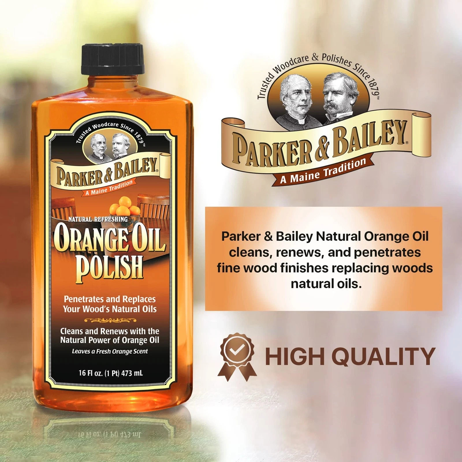 NEW Parker & Bailey Orange Oil Polish, Natural 16 Fl Oz (Pack of 1) FREE SHIP