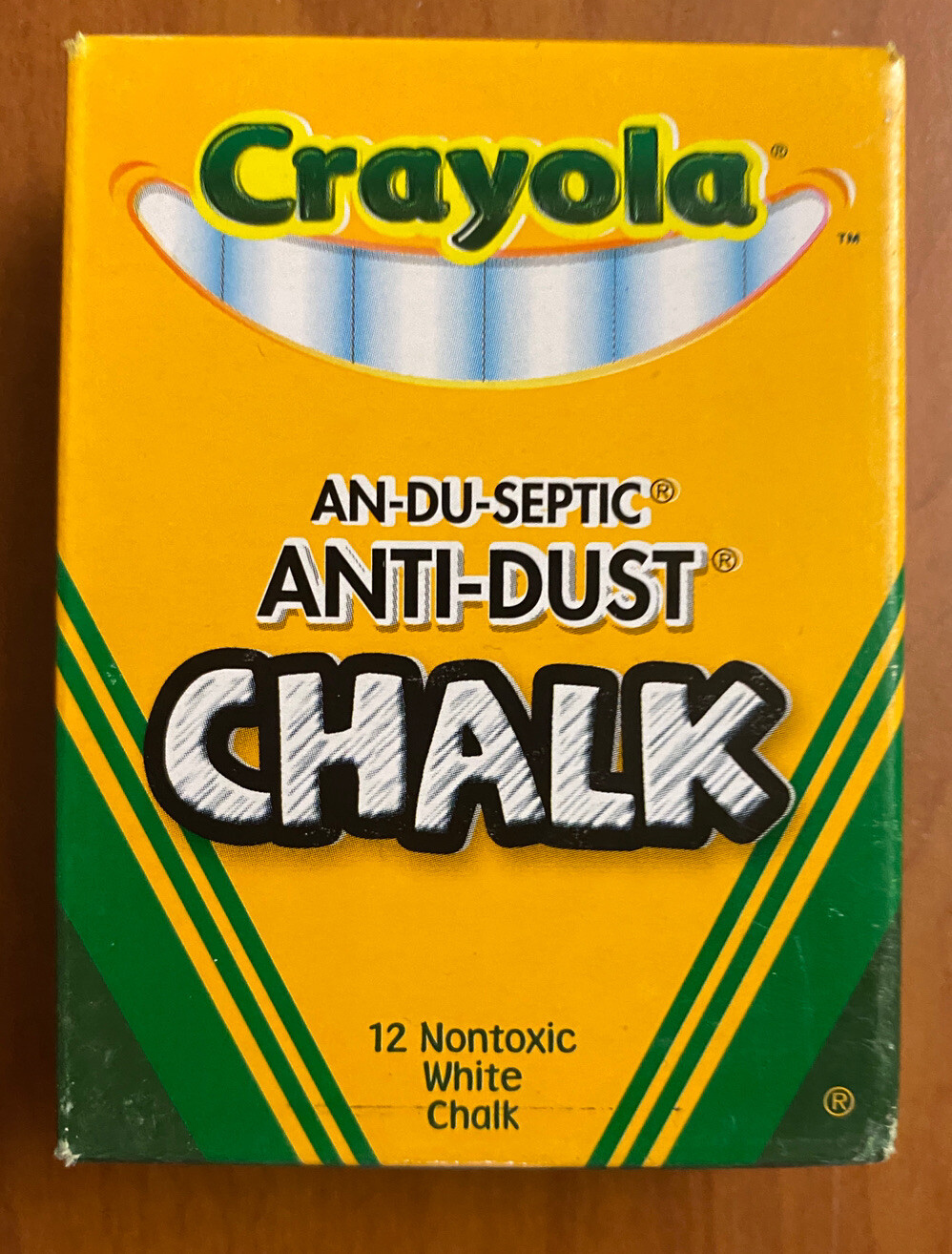 Crayola Anti-Dust Non-Toxic White Chalk 12 Boxes of 12 Sticks = 144 Total Sticks