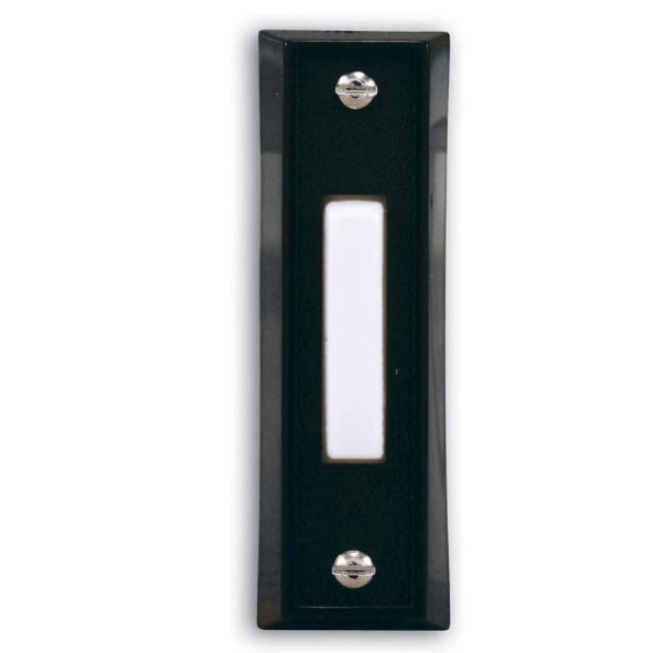 Botón timbre con cable negro para puerta, montaje exterior en superficie. Nuevo