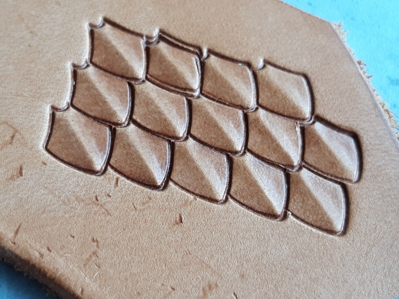 SET of 6 pcs Dragon Scales Skin Brass hand made Leather LARP occasion stamps