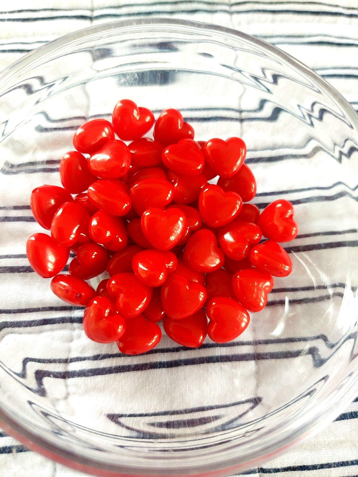 50 Bulk Heart Beads Red 11mm Acrylic Beads Wholesale Bulk Jewelry Valentine’s