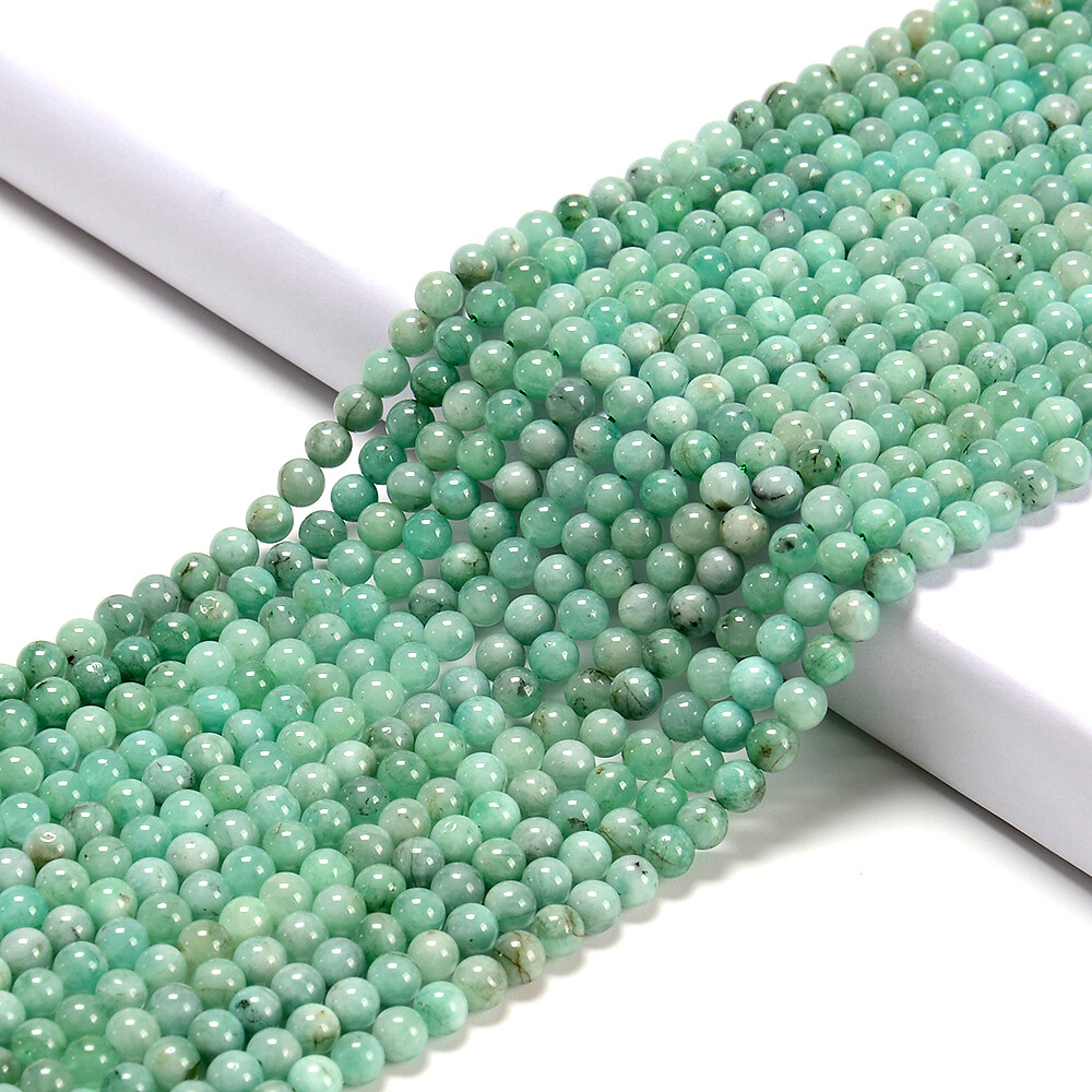 Natural Colombia Emerald Grd AAA Round 3MM 4MM 5MM 6MM 7MM Beads 7.5 inch(P112)