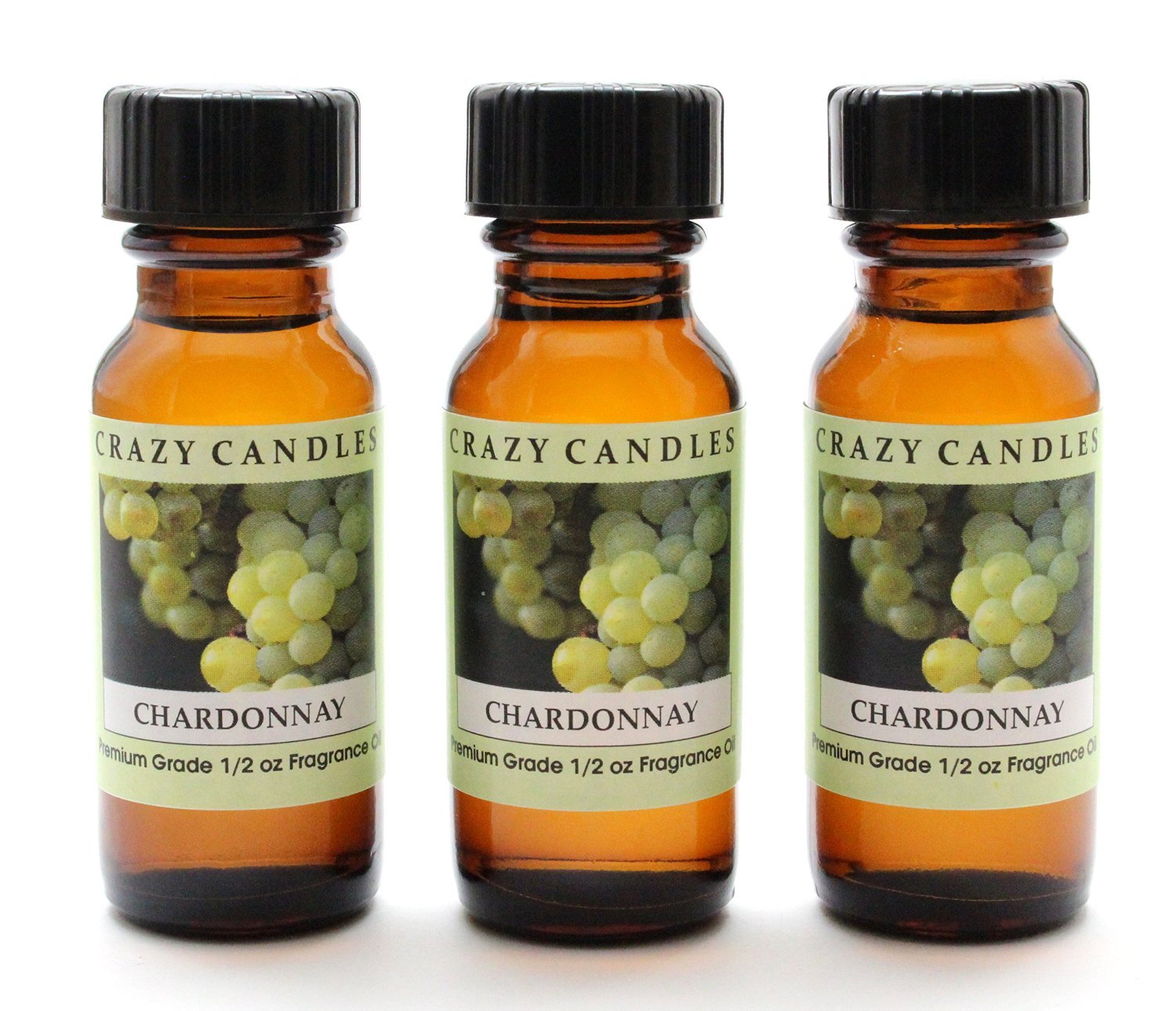 3 Chardonnay 1/2oz Premium Grade Scented Fragrance Oil Crazy Candles