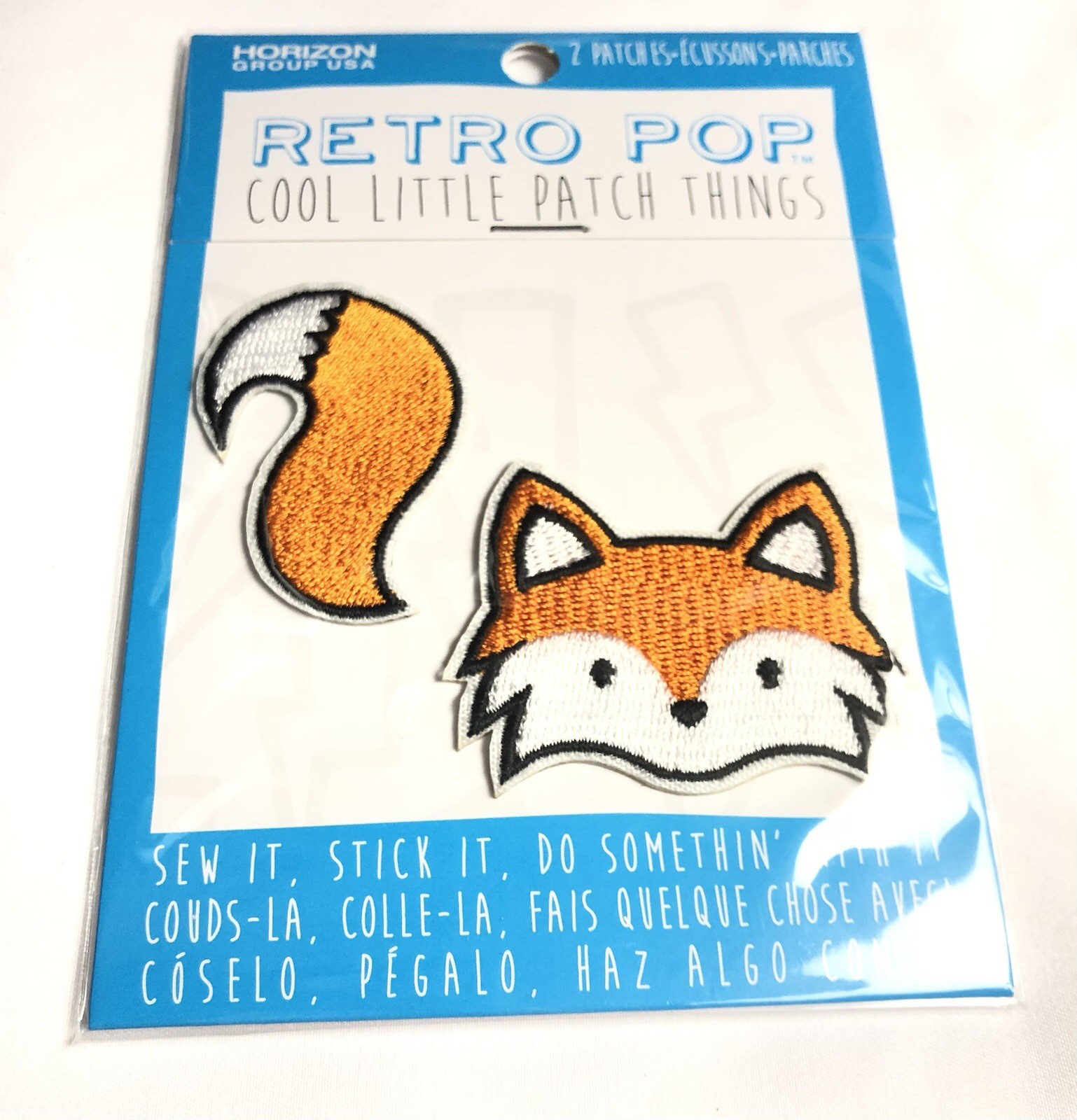 100 PACK Retro Pop Cool Little Things Fox Patch Sew or Stick Embroidered