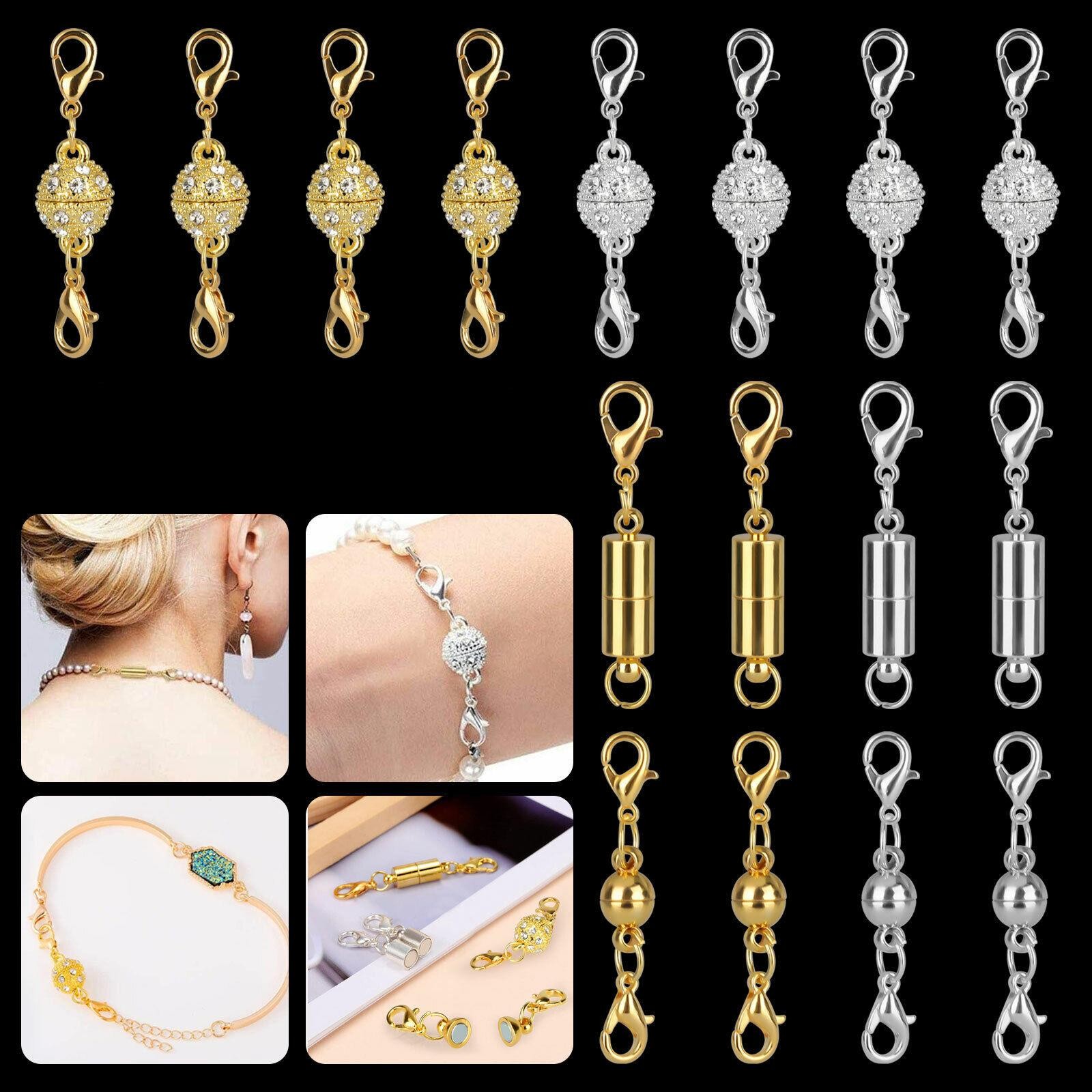 24Pcs Metal Strong Magnetic Clasps Connectors For Jewelry Necklace Making A