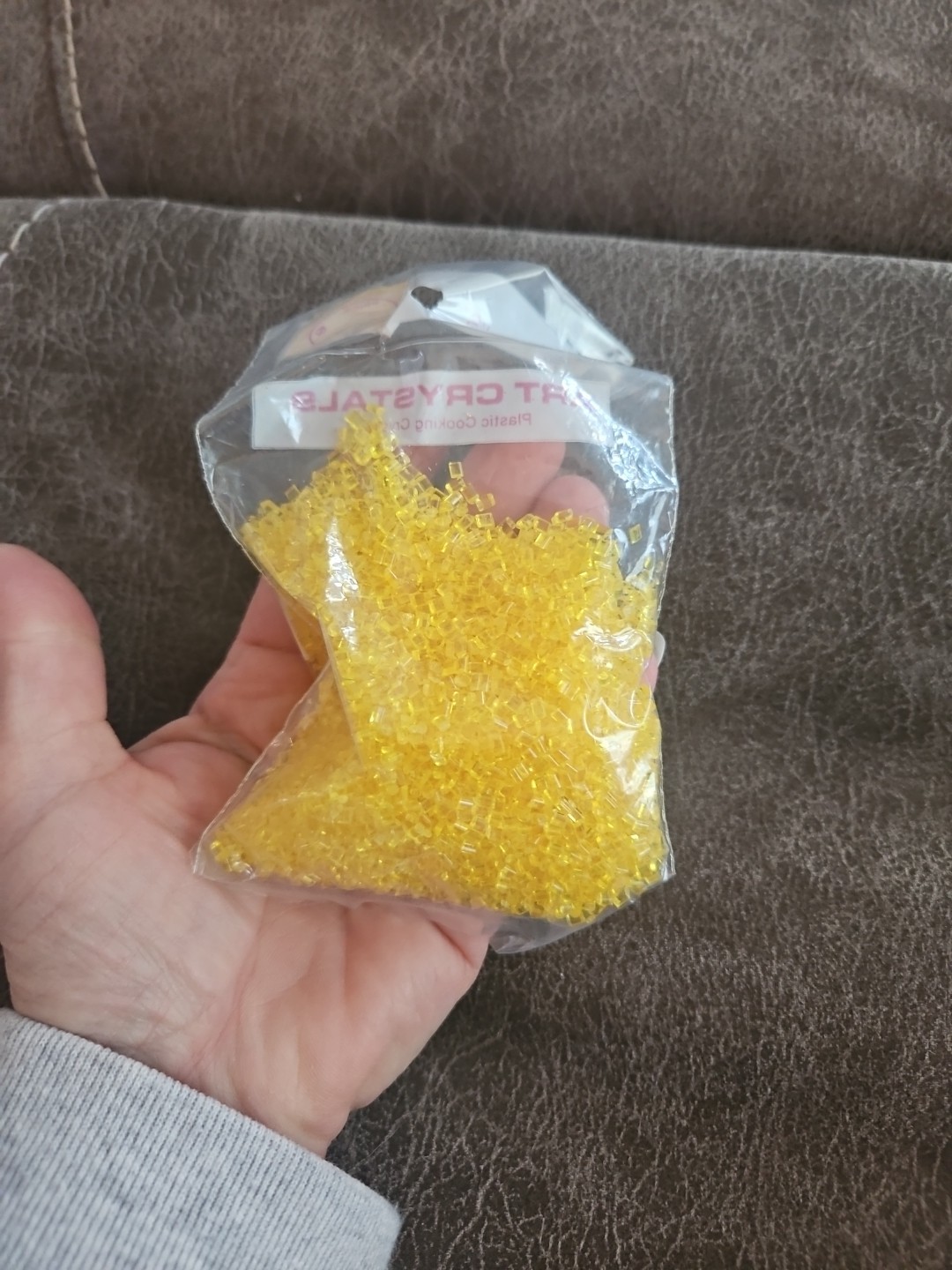 VINTAGE NEW! AARONS LARGE BAG MAKIT & BAKIT PLASTIC BAKING CRYSTALS 2 OZ YELLOW