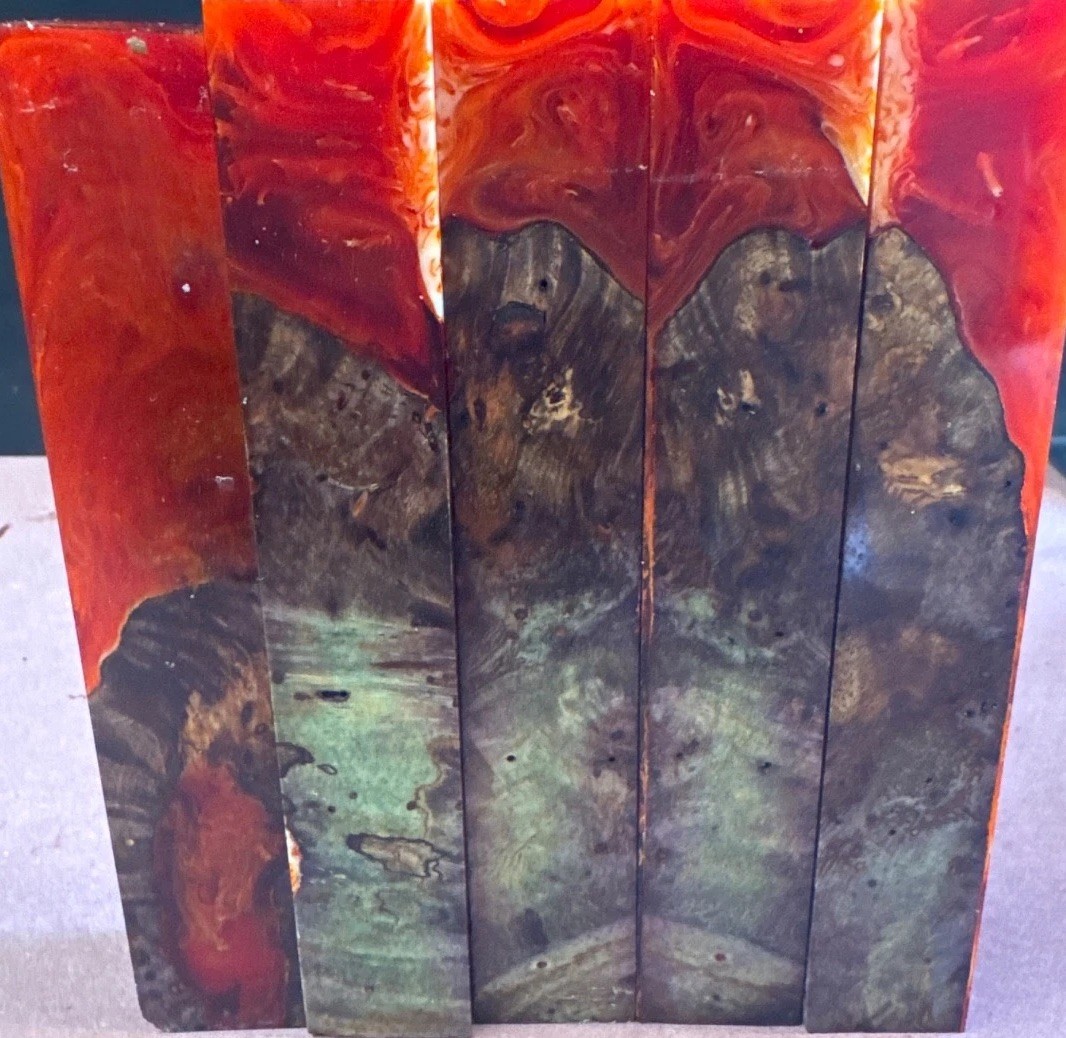 STABILIZED HYBRID MANGO BURL, PENBLANKS TOOL HANDLES MB146