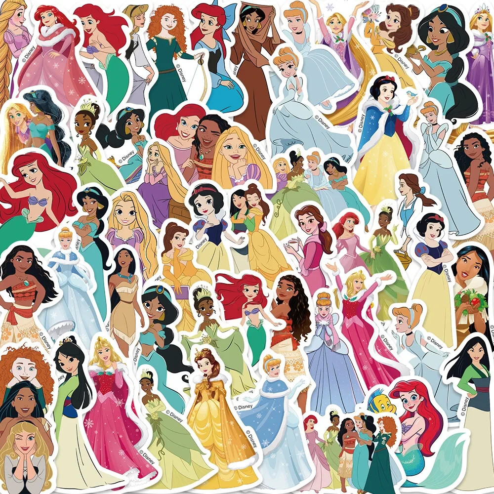 PRINCESSES From DISNEY 50pc STICKER SET, Little girls of all ages love them.