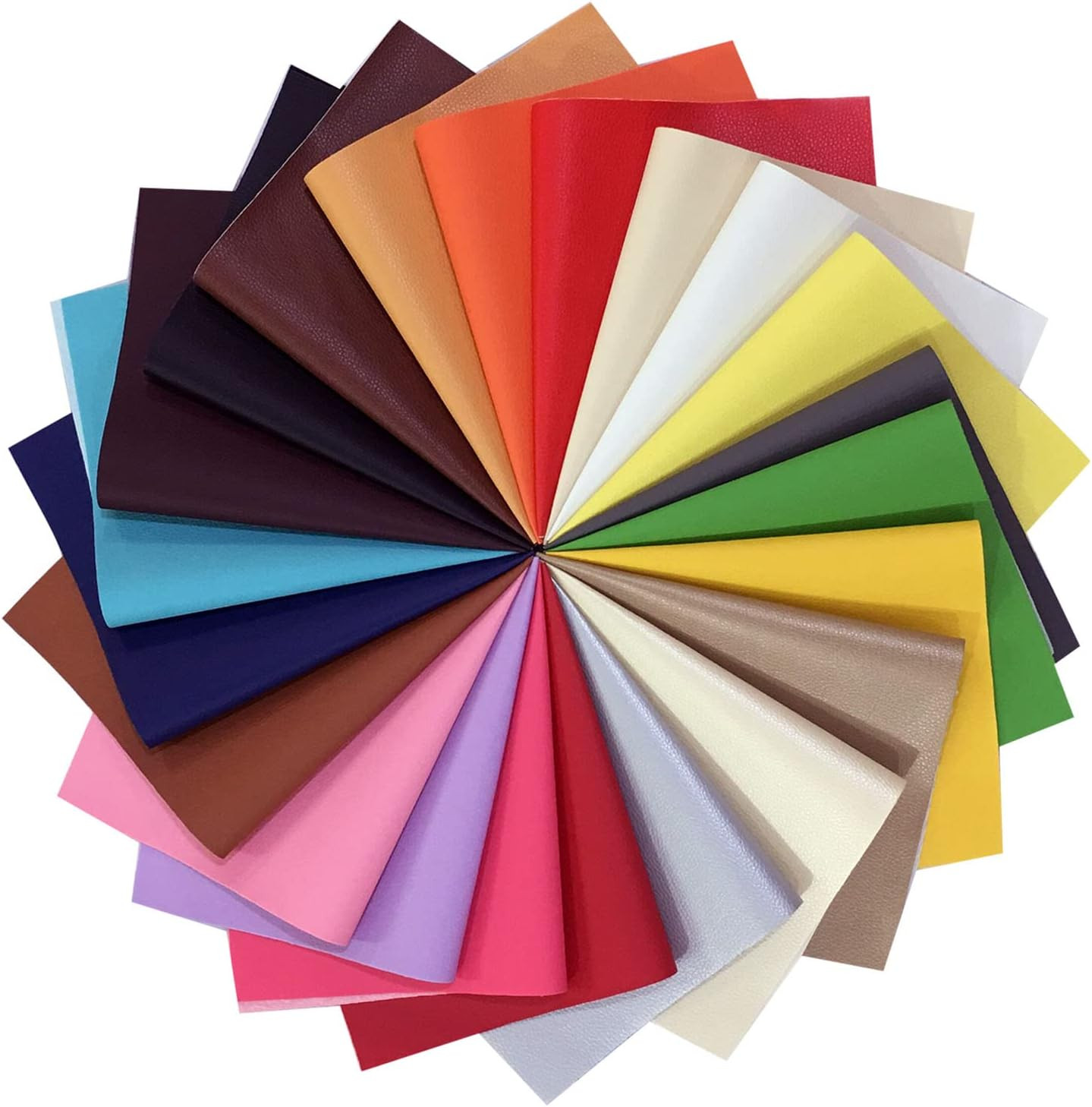 22PCS Colored Faux Leather Sheets, 8″ x 13.4″ PU Fabric for Bags, Hats, Hair Cra