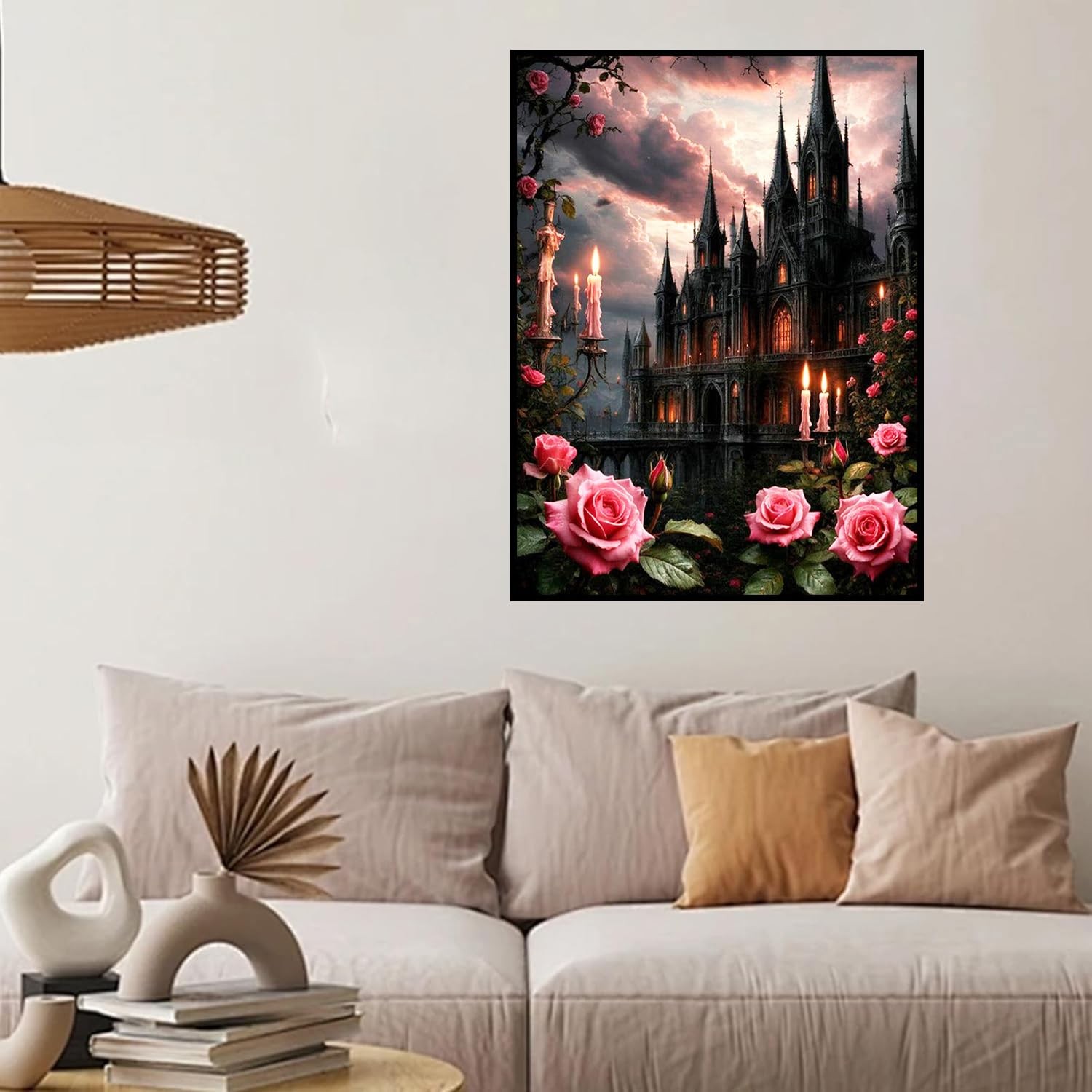 Diamond Art Kits for Adults, 5D Castle Diamond Painting Kits for Beginners, DIY