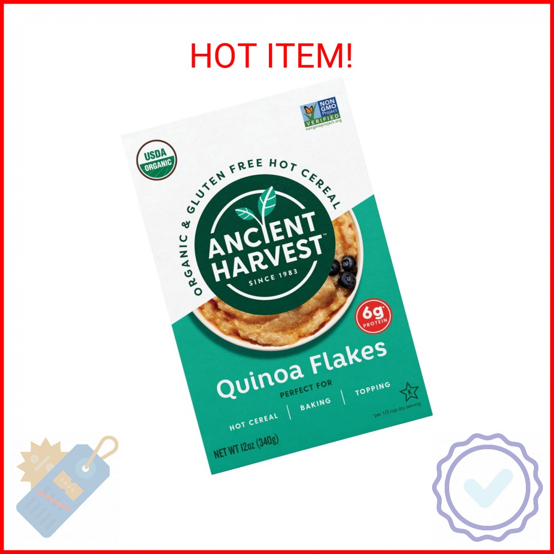 Ancient Harvest Organic Gluten-Free Quinoa Flakes, A Natural Substitution to Oat