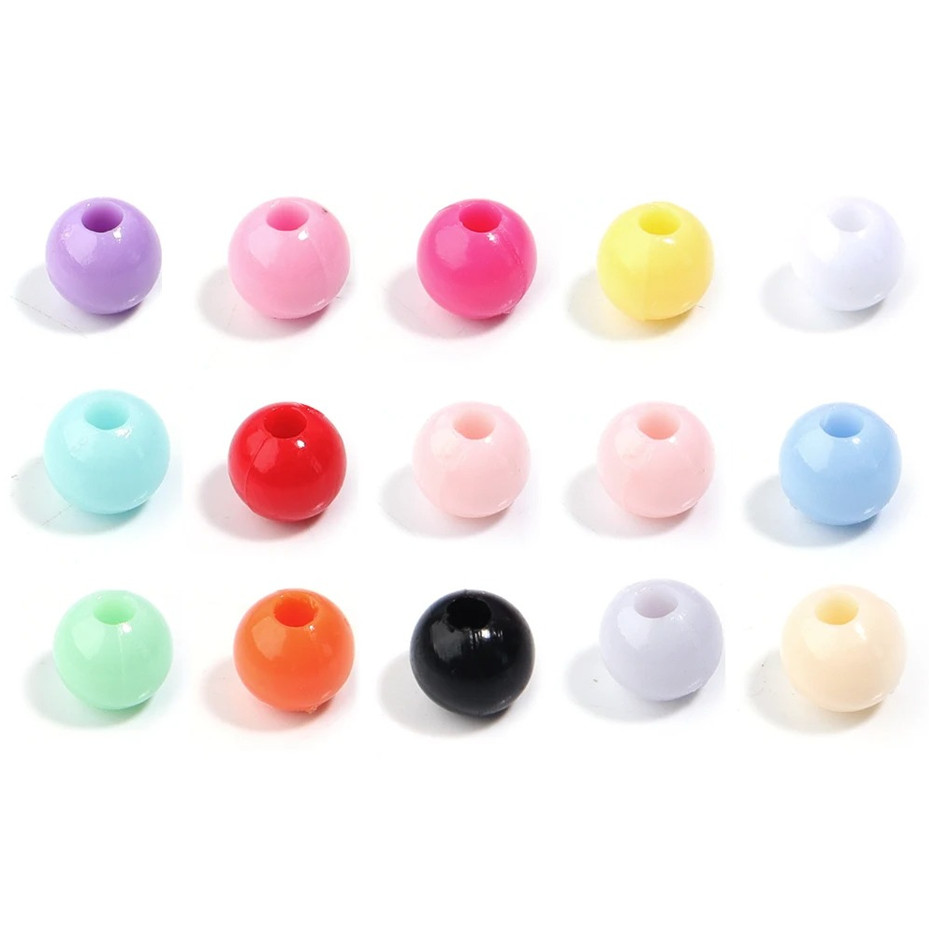1000PCS 4mm Acrylic Spacer Beads Mini Round DIY Jewelry Making Craft