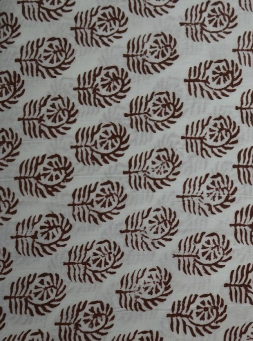 White & Brown Hand Block Fabric 20 Yard 100%Cotton NO TARRIF CHARGES 100%✅ KK16
