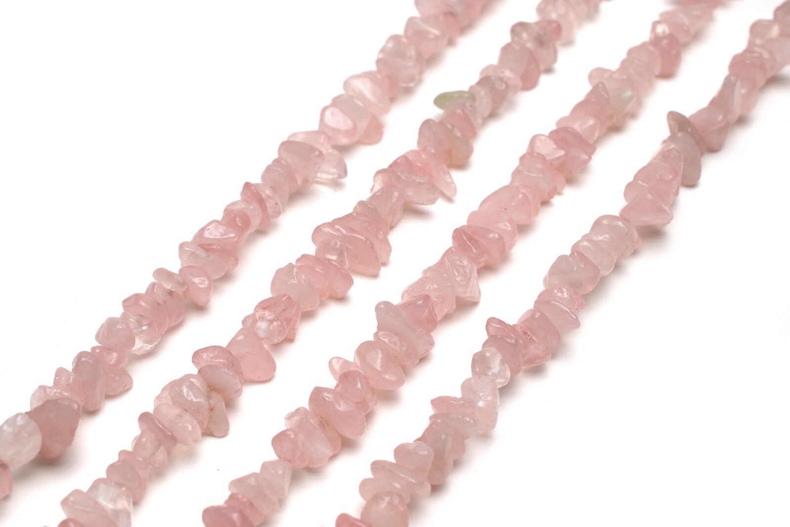 Natural Rose Quartz Chip Beads 32” Strand 5~8mm Gemstone Jewelry Making Bulk