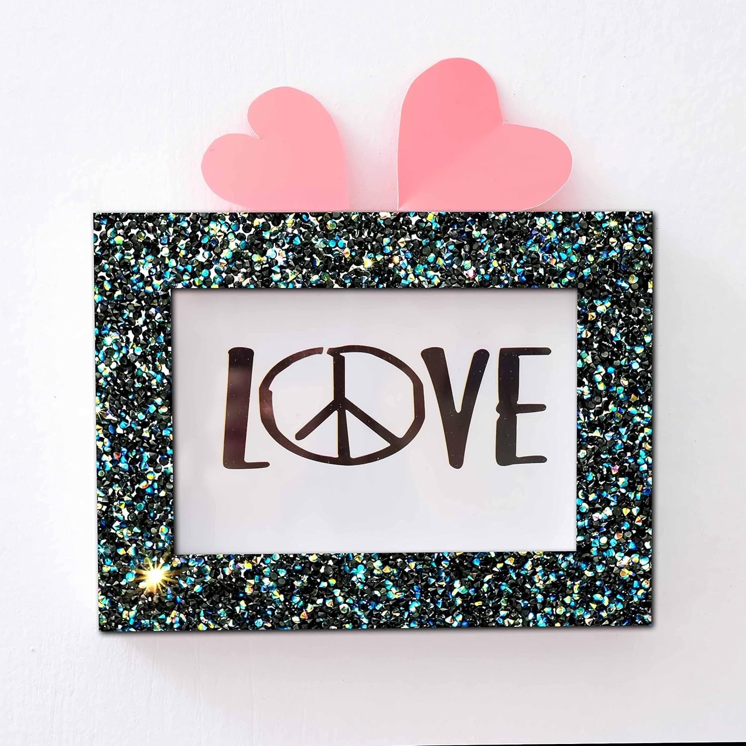 Sparkling Crystal Sticker – Black AB, Self-Adhesive