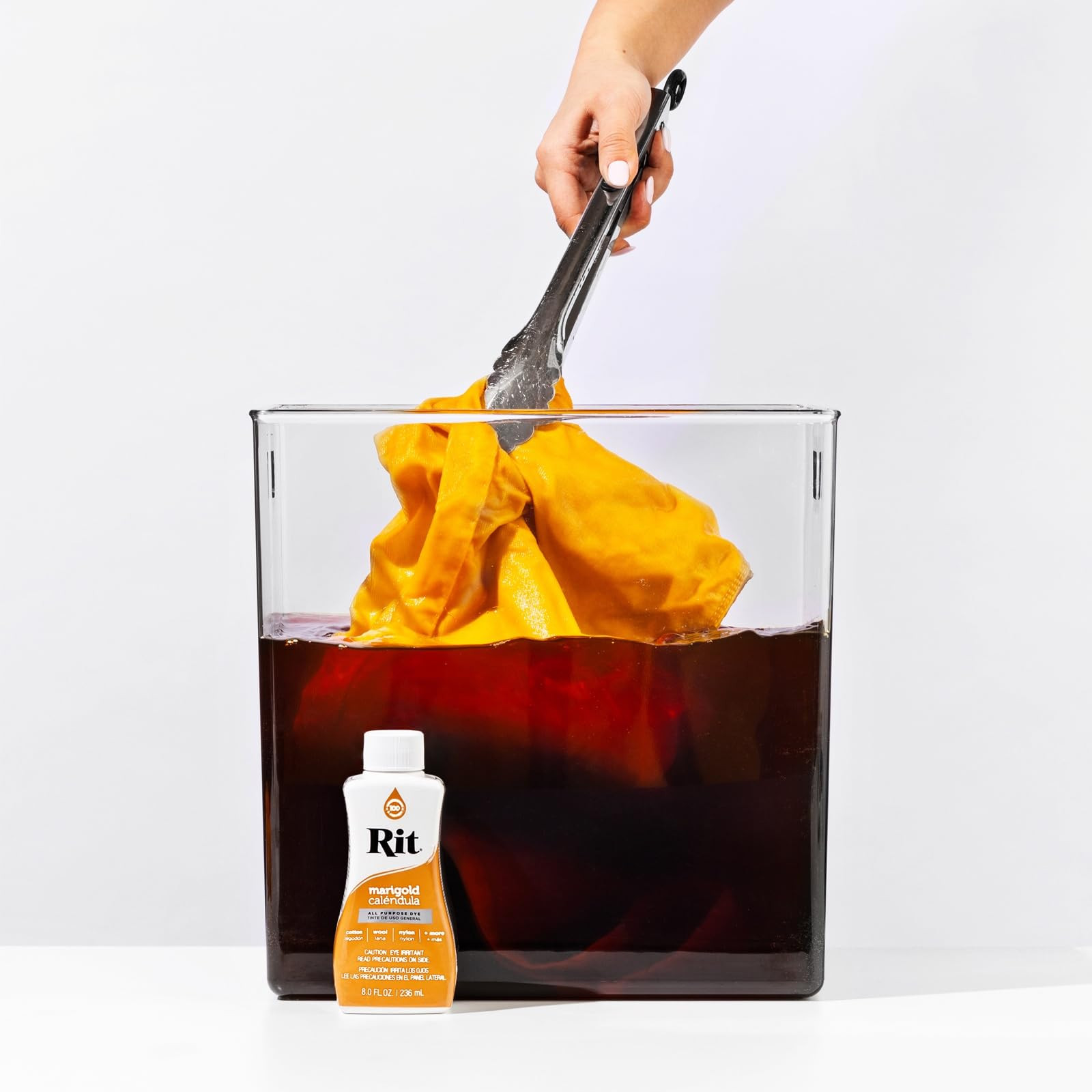 RIT Marigold Liquid Dye 8oz Non Toxic Fabric Dye for Clothing Home Decor Craft