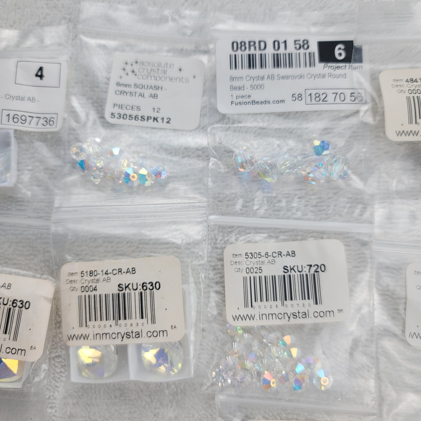 Swarovski Crystal Pendant Lot AB Vitrail Sahara Rivoli Pear Sun Mixed Qty