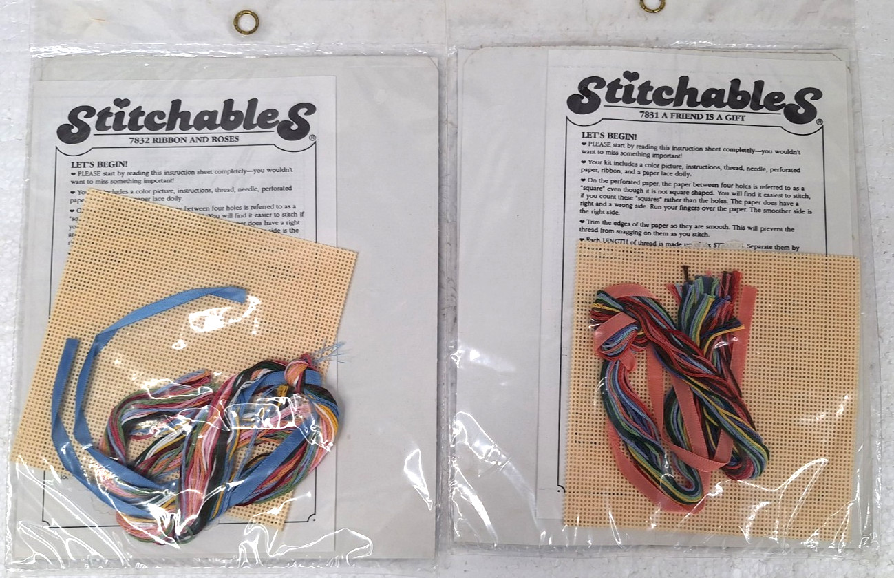 Lot Of 2 Victorian Lace Counted Cross Stitch #7832 & 7831 Kits New Old Stock