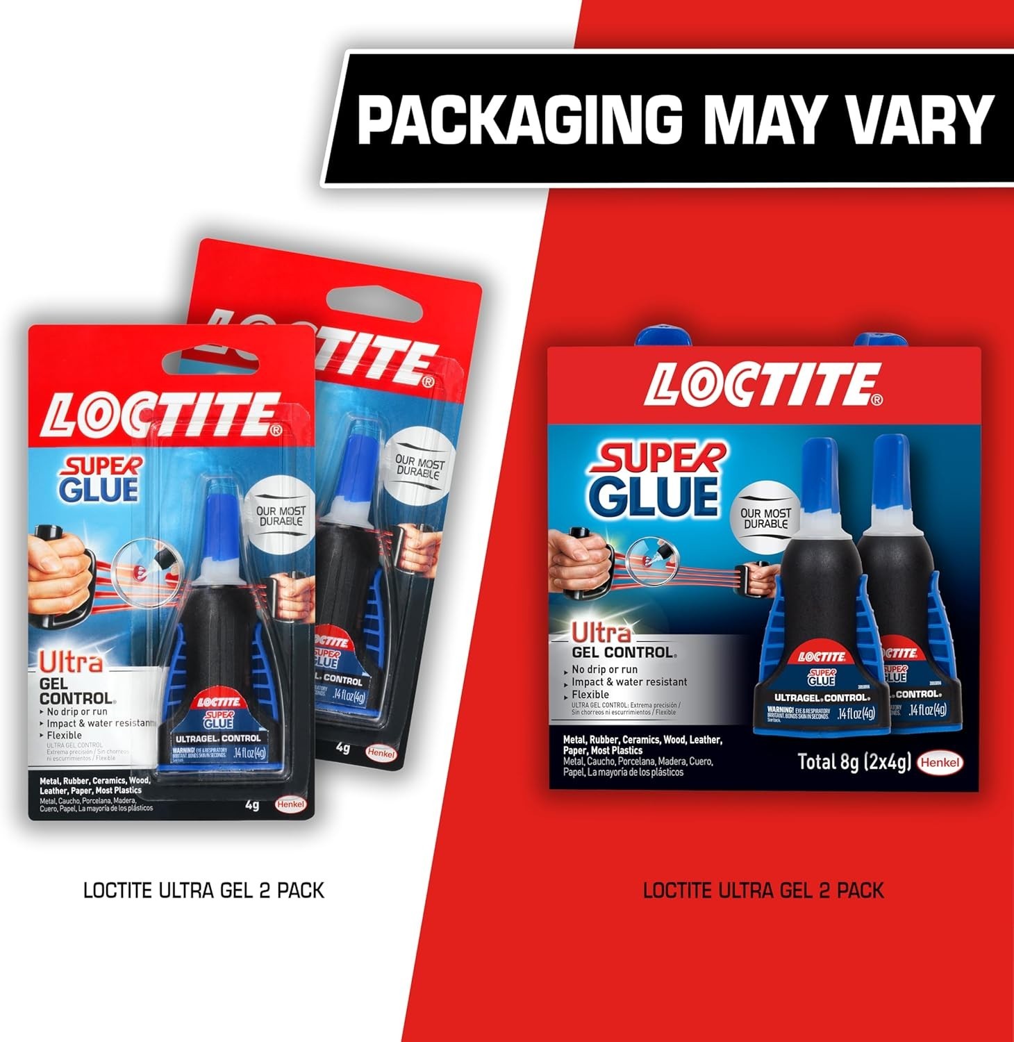 Loctite Ultra Gel Control Super Glue, 2 Pack Clear 0.14 fl oz Instant Adhesive