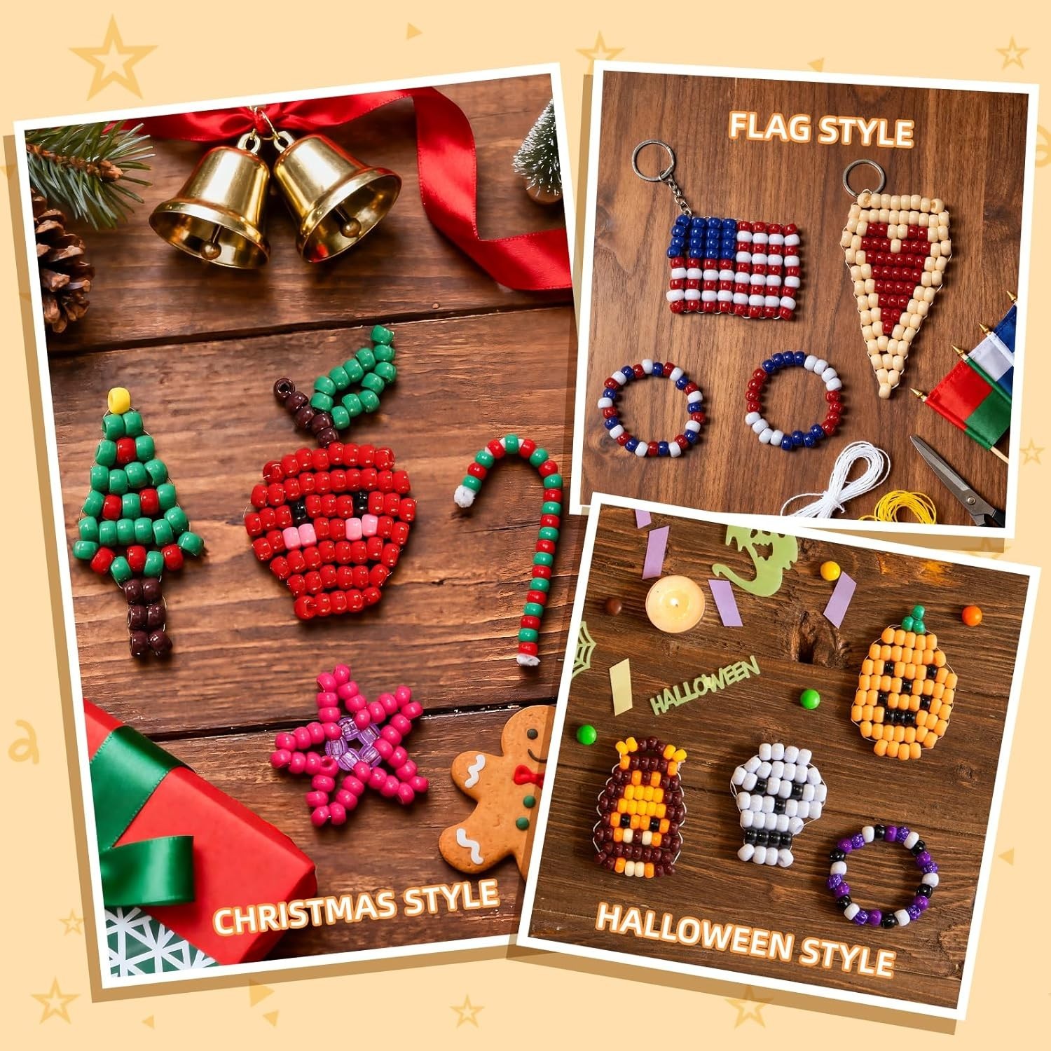 Expand Your Crafting with 1200 Pcs of Multi-Colored Kandi Beads for All Ages