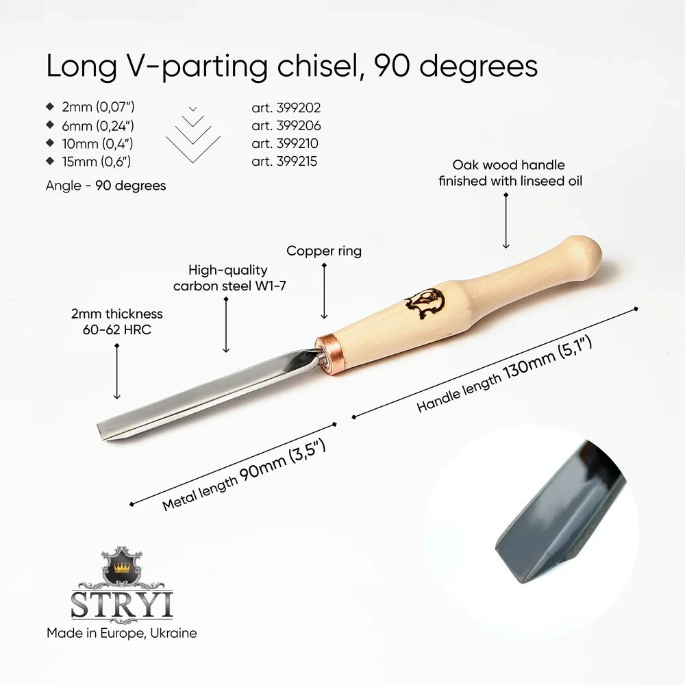 Long V-parting Chisels AY-STRYI Profi for Woodcarving Tools Gouge Direct Store