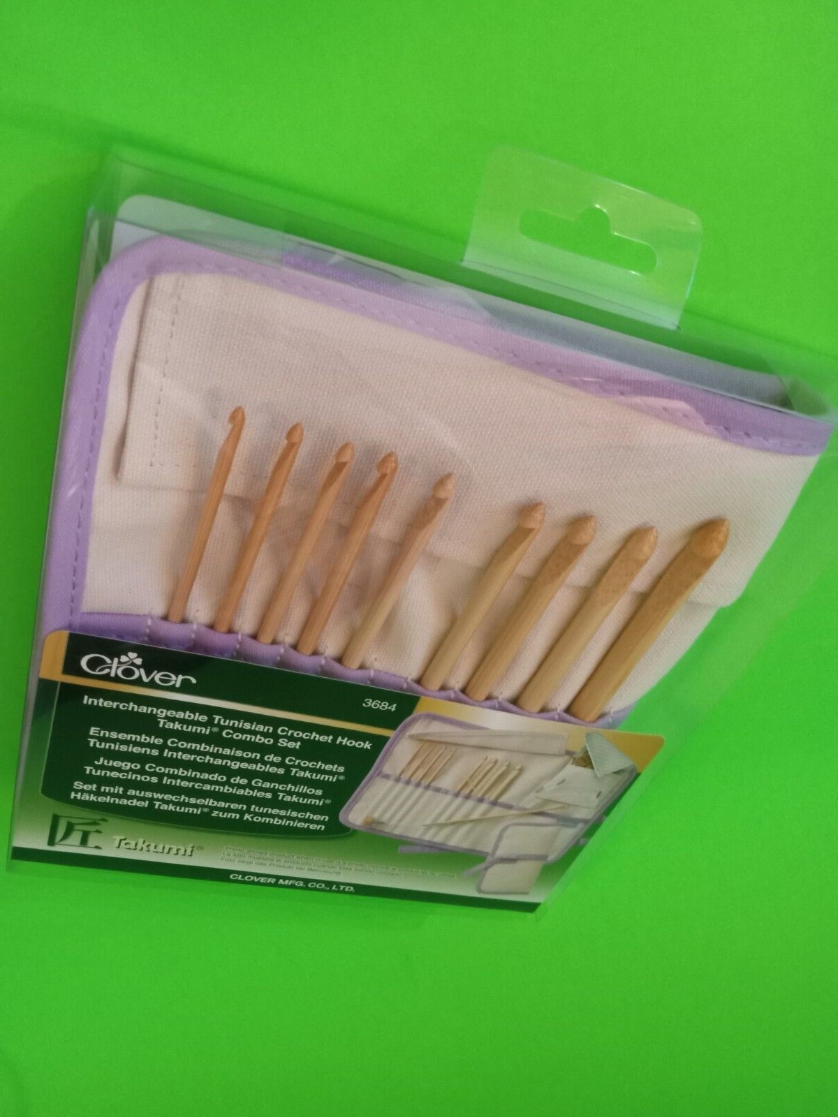 CLOVER #3684 INTERCHANGEABLE TUNISIAN CROCHET HOOK TAKUMI COMBO SET~@47.88