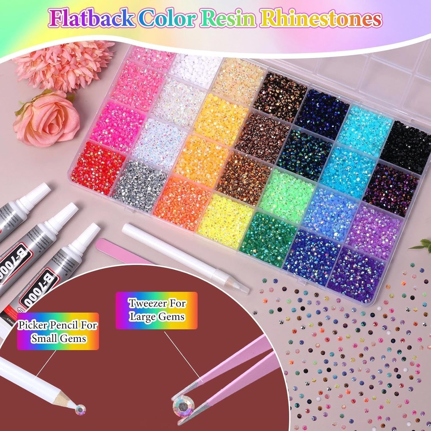 32000-Piece Rhinestone Bedazzling Kit with Tools for Crafts and DIY Projects
