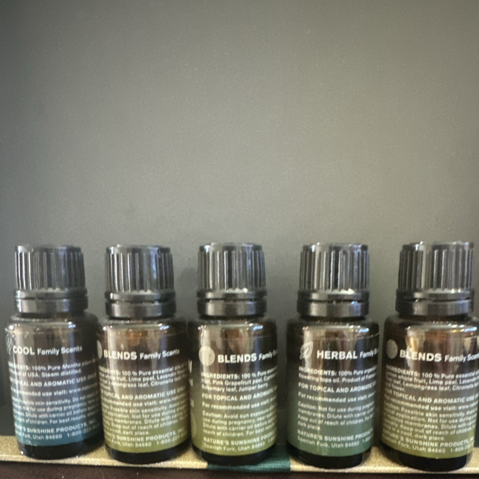 Nature’s Sunshine Essential Oil Peppermint Purity Renew Clary Sage 5 x 0.5 fl oz
