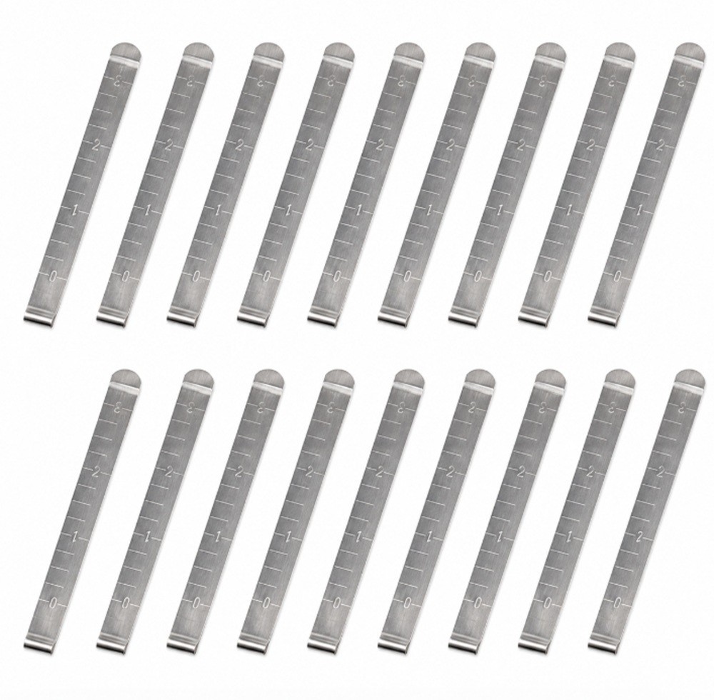 Quilting Clips Box of 20-Stainless Steel Hemming Clips with 3′ Measurement Ruler