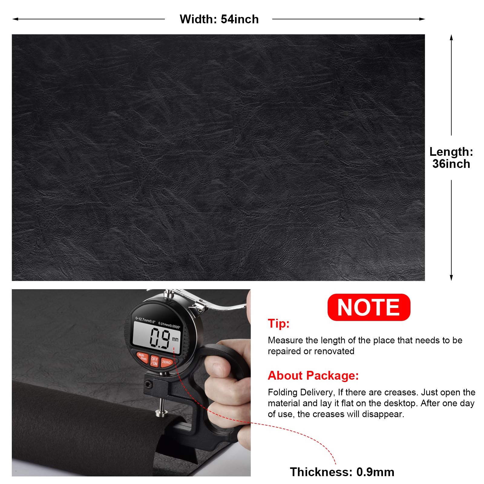 Faux Leather Fabric, Soft Synthetic PU Fabric Material, Thick Durable Synthet…