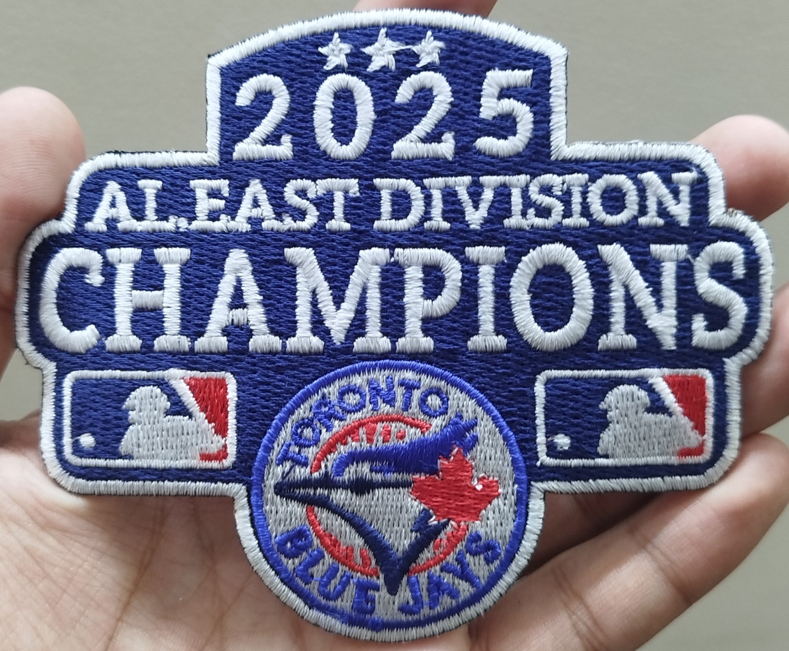 Toronto Blue Jays 2025 Champions Logo Iron On Patch-Sew Patch-Embroidered Patch