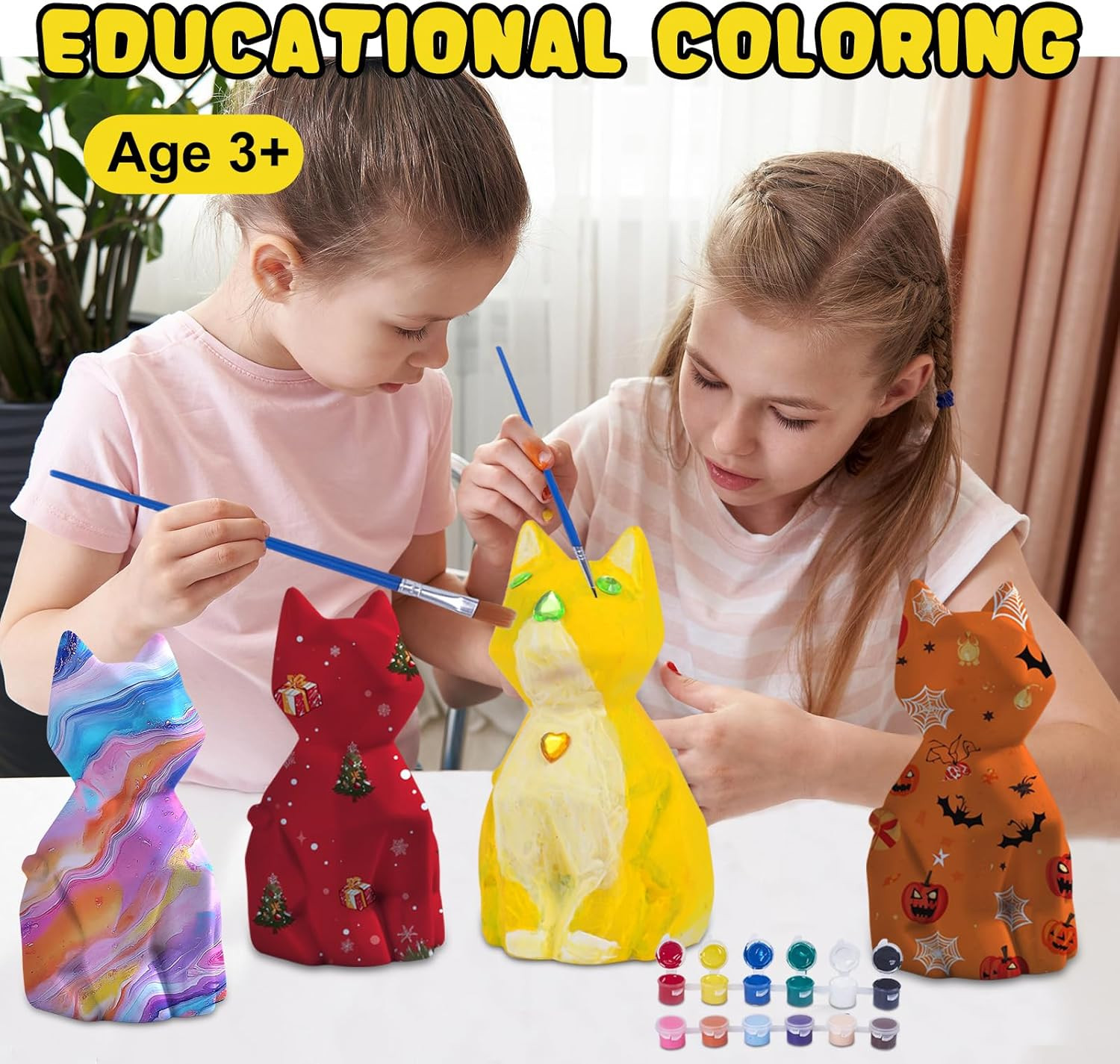 Paint Your Own Cat Lamp Kit,Toys for Ages 8-13 Art Supplies Arts and Crafts f…