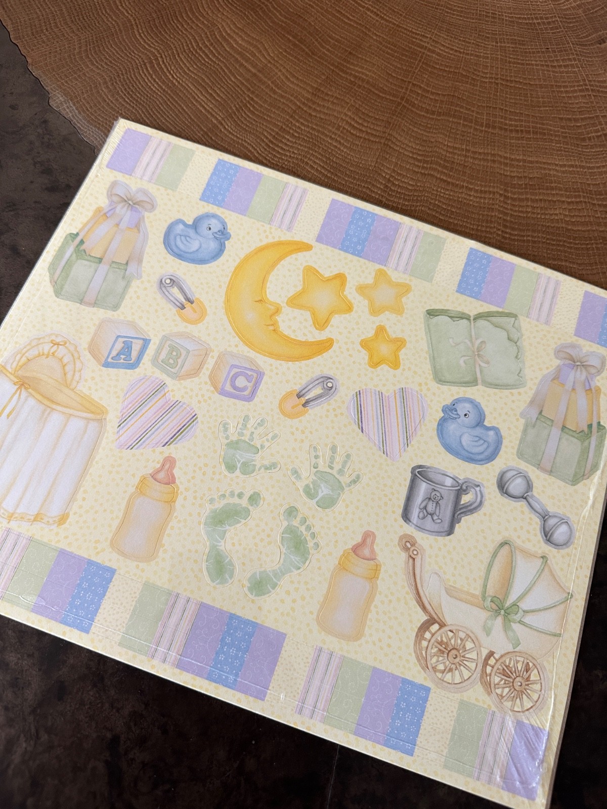 NEW CREATIVES MEMORIES DONE WITH ONE BABY PRINTED DIE CUT SHAPES SET SEALED