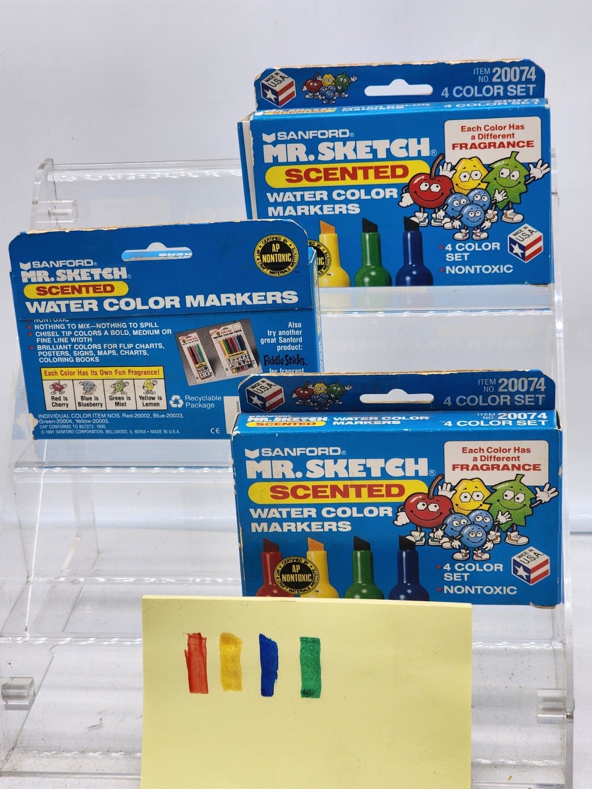3 Packs UNUSED 12 Sanford Mr. Sketch Scented Water Color Markers VTG 1991 NOS