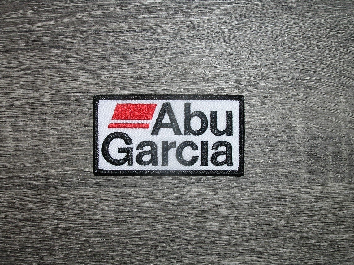 Abu Garcia Fishing Reels Equipment Embroidered Iron On Patch 3.5″ x 1.75″