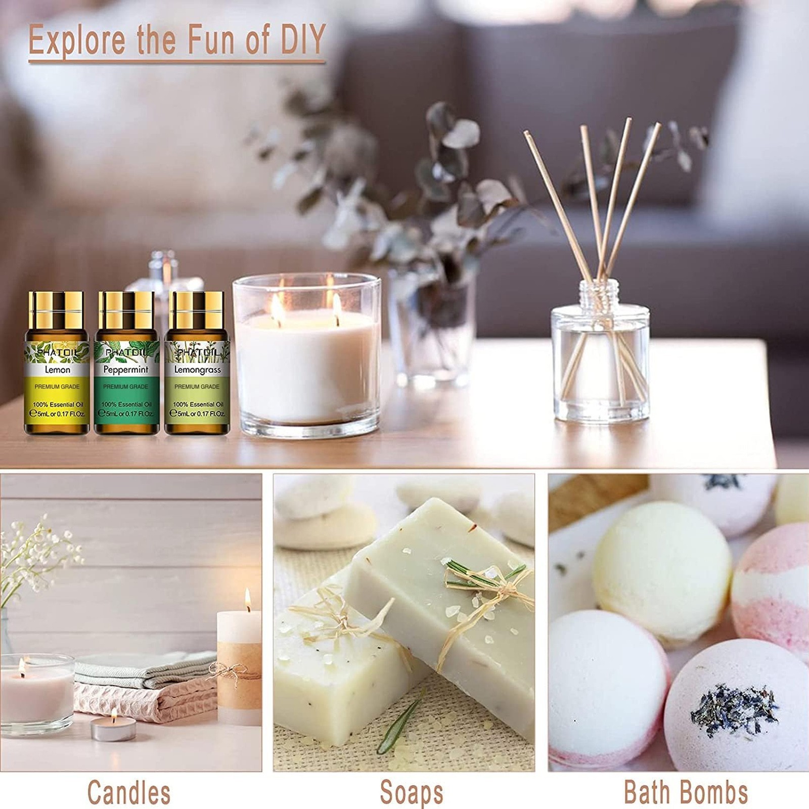 Best Essential Oil & Fragrance Oils Set Therapeutic Aromatherapy-Free Shipping