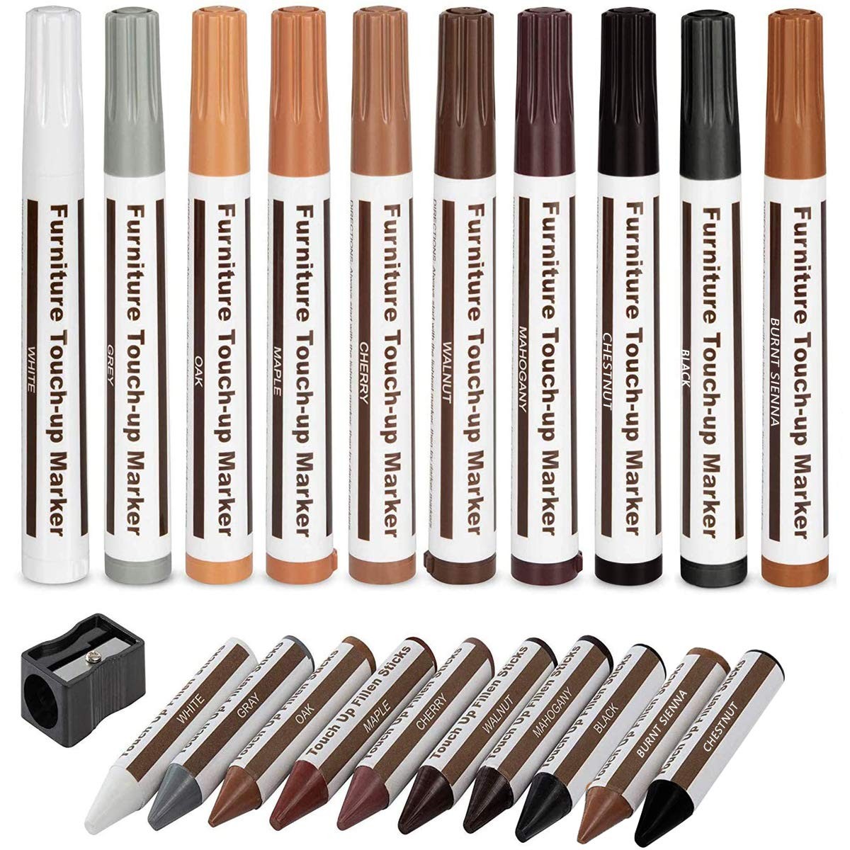 DAIXISM Furniture Repair Kit Wood Markers Wax Sticks, for Stains, Scratches, …