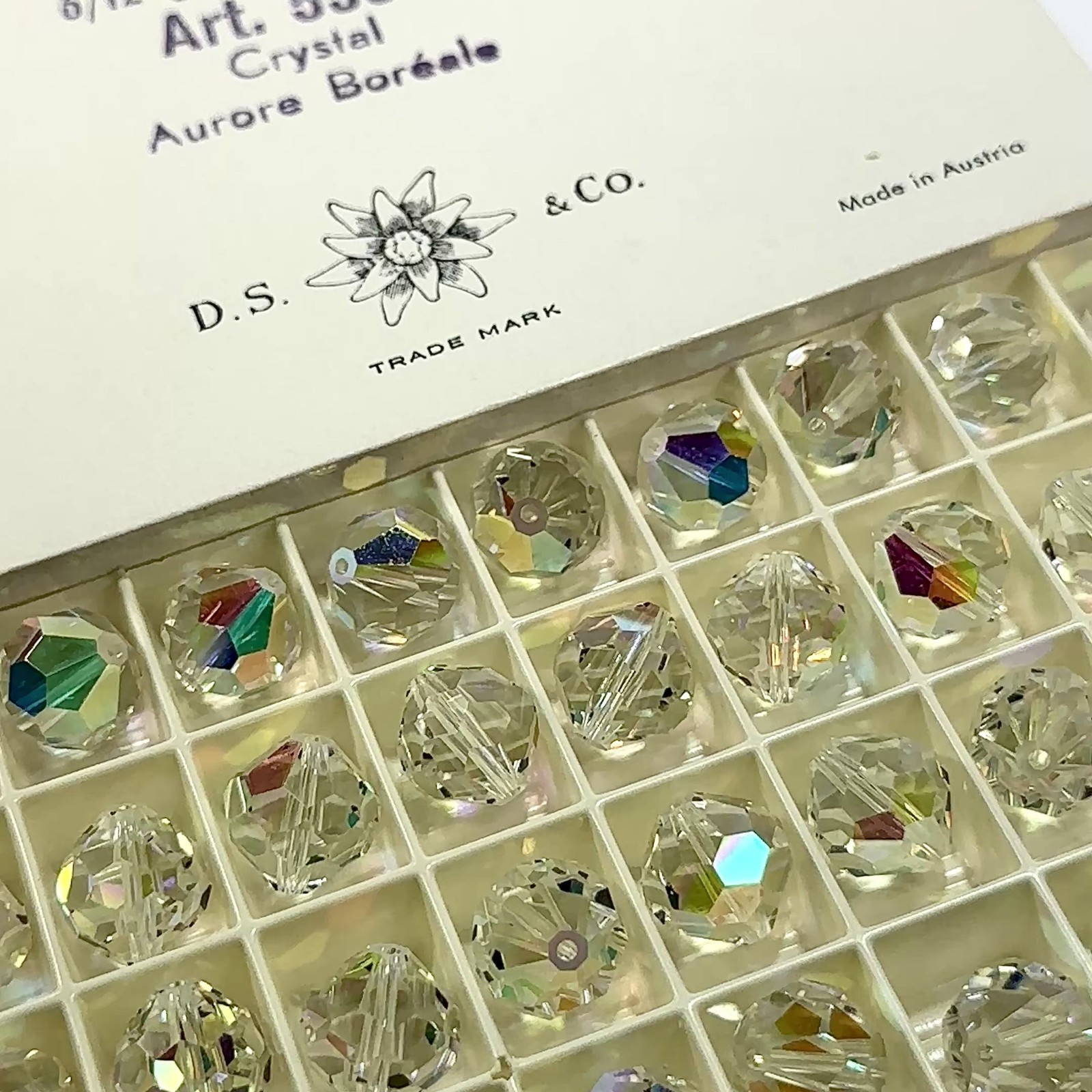 Swarovski Art.# 5300 – 12mm Crystal AB Vintage Beads SW246