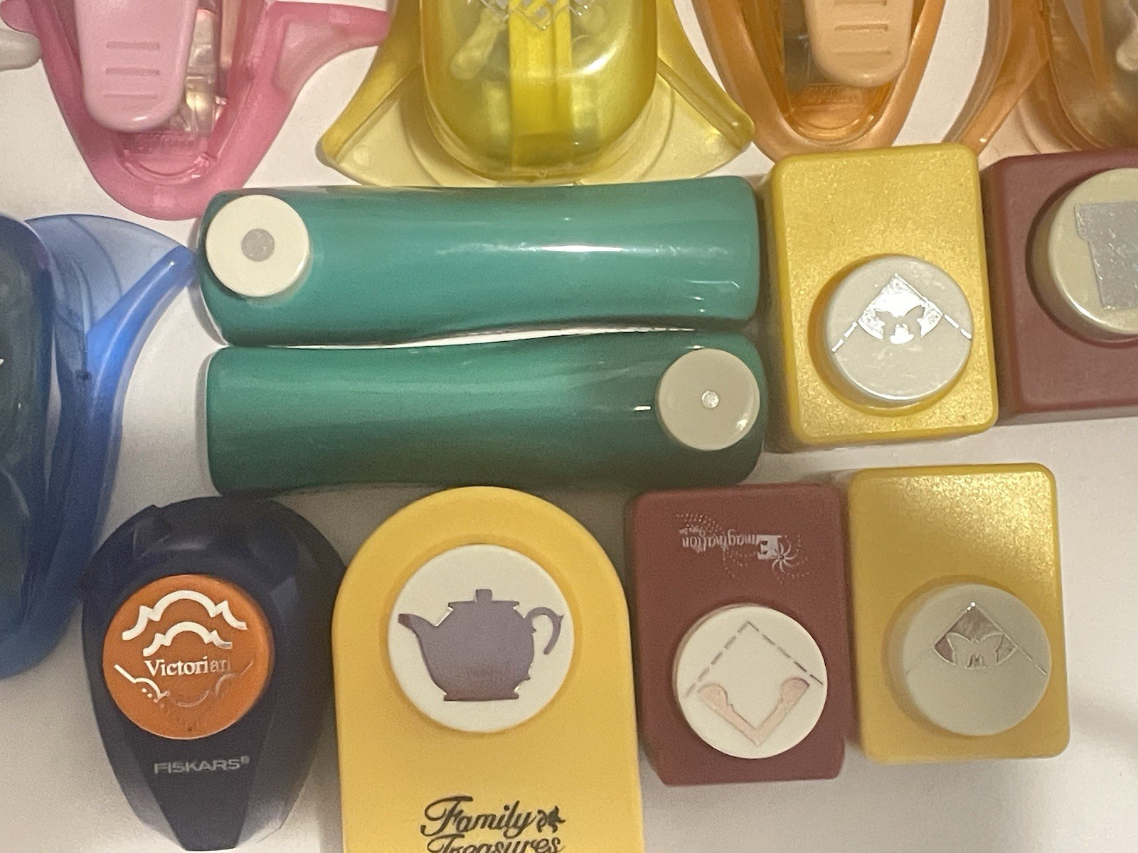 Lot Of 20 Scrapbooking Punches Corners Edge Teapot Angel Assortment Paper Craft