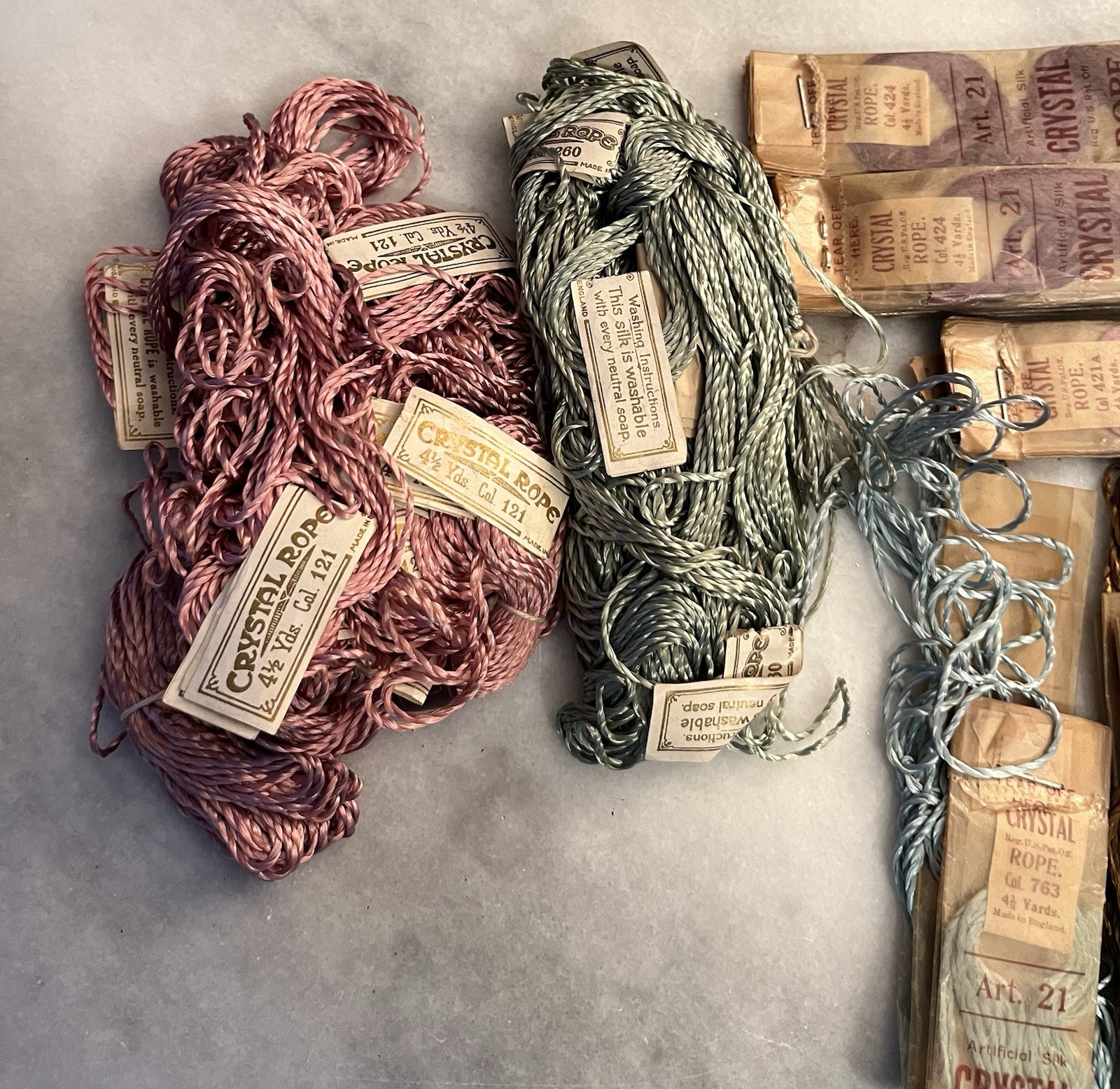 Crystal Rope Floss Made in England Artificial Silk Antique