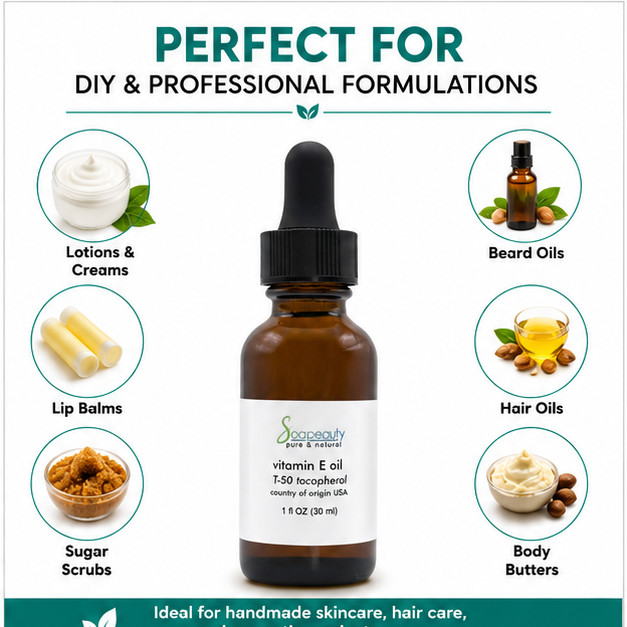 TOCOPHEROL T-50 VITAMIN E OIL anti-aging pure natural Glass Bottle 0.5 fl oz