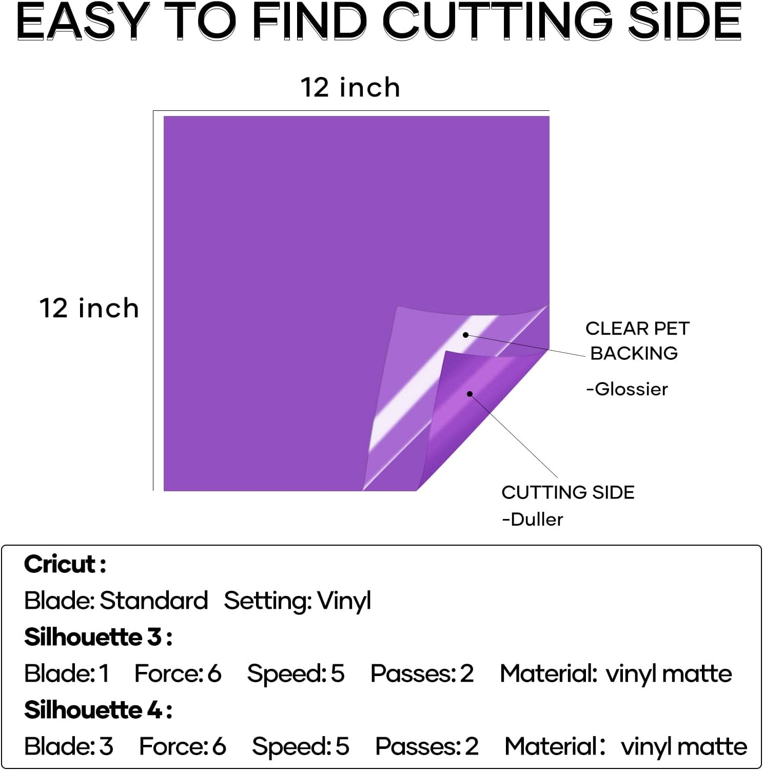 Permanent Adhesive Vinyl Sheets for Cricut,40x 12″x12″ Permanent Vinyl Bundle