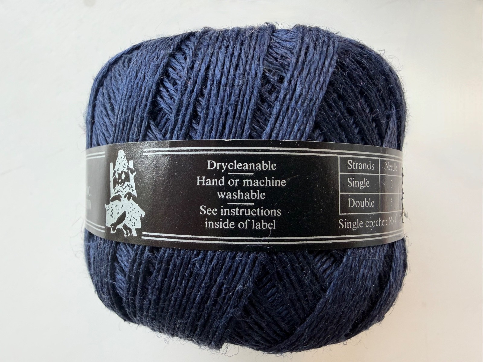 Joseph Galler Swiss Linen Yarn Lot of 12 Navy Blue balls 100% Linen Switzerland