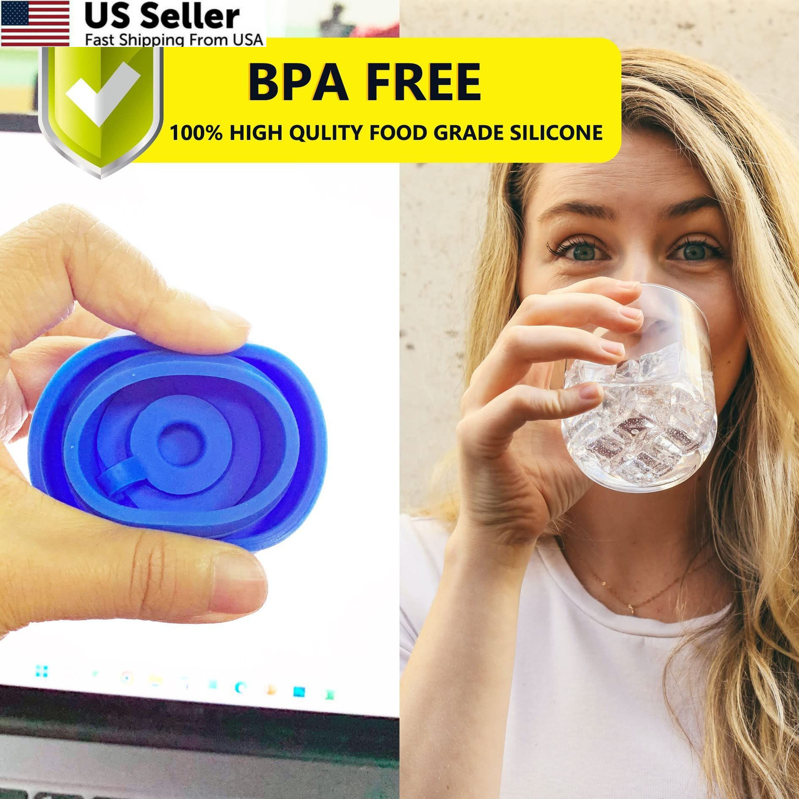 3 and 5 Gallon Water Jug Cap Reusable，Food Grade Silicone Replacement Gallon…
