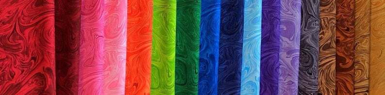 102 piece Rainbow Swirl pre cut charm pack 5″ squares 100% cotton fabric quilt