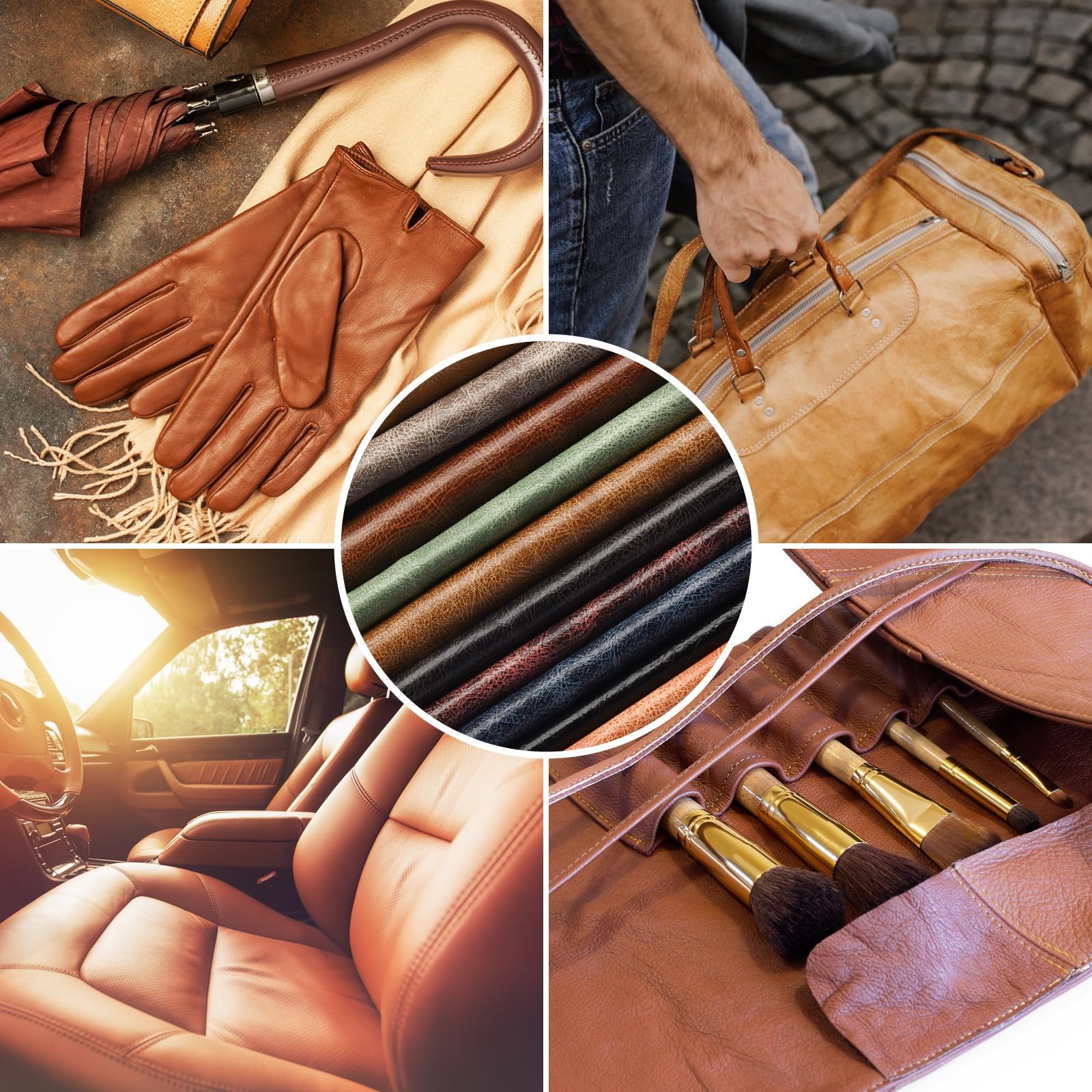 Faux Leather Fabric, Soft Synthetic PU Fabric Material, Thick Durable Synthet…