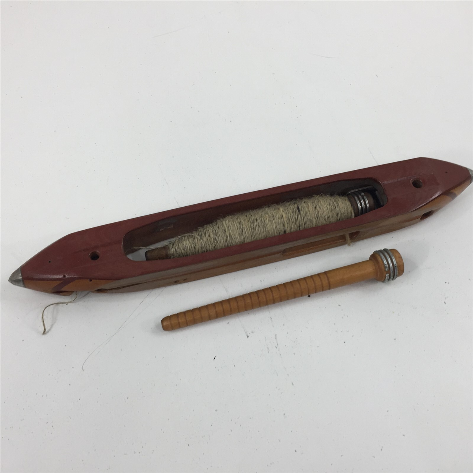 Antique Wooden Loom Weaving Fly Shuttle 18″ – 1 Unit – SH 353 – 2 Bobbin