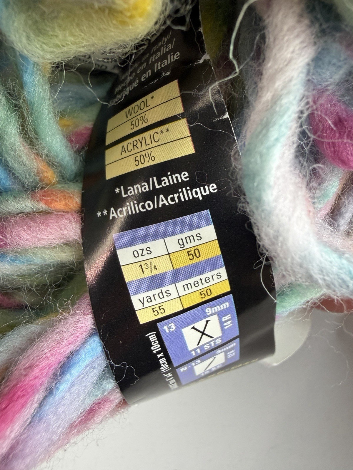 Lot of (2) Lion Brand Landscapes Yarn PASTEL MEADOW #272 Wool/Acrylic Feltable