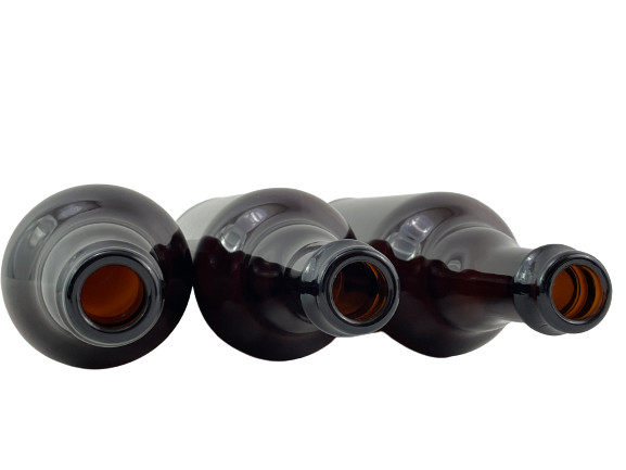 Lot of 3 Empty Ambler Glass Beer Bottles 500 ML Brown Decor Crafts Decorative